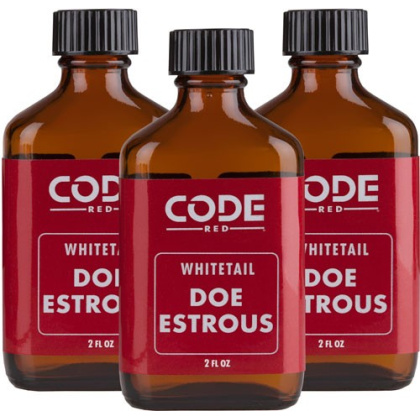 CODE RED DEER LURE DOE ESTRUS TRIPLE PACK 2FL OZ/EA