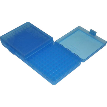 MTM AMMO BOX 9MM LUGER/380ACP /9X18 200-ROUNDS CLEAR BLUE