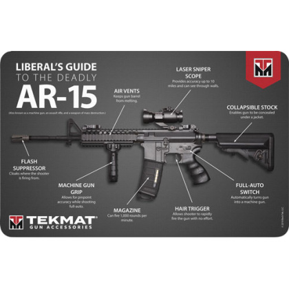 TEKMAT ARMORERS BENCH MAT 11"X17" AR-15 LIBERAL'S GUIDE