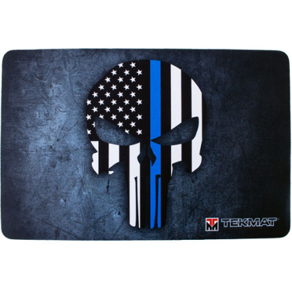 TEKMAT ARMORERS BENCH MAT 11"X17" PUNISHER BLUE LINE