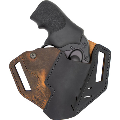 VERSACARRY REVOLVER HOLSTR OWB RH S&W J FRAMES 2" BROWN/BLACK