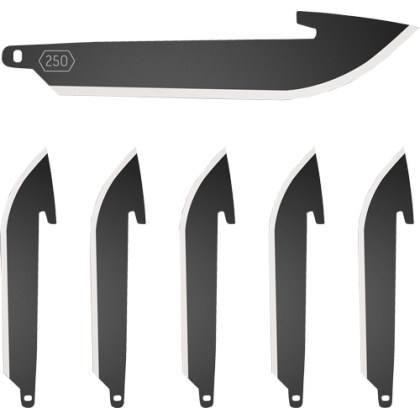 OUTDOOR EDGE 2.5" DROP POINT BLADE PACK BLACK BLADE 6-PACK