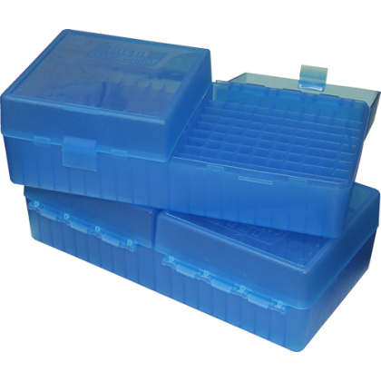 MTM AMMO BOX SMALL RIFLE 200-ROUNDS FLIP TOP STYLE BLUE
