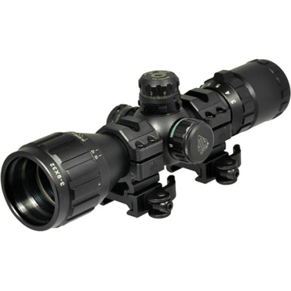 UTG BUGBUSTER 3-9X32 1" RGB MIL-DOT W/QD RINGS BLACK