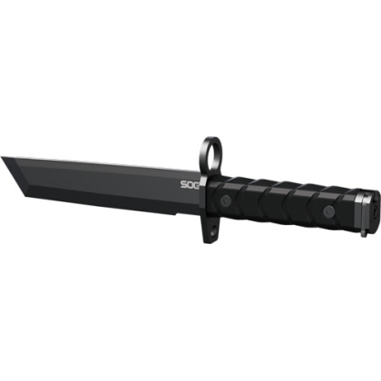 SOG KNIFE BOYONET 7" TANTO BLADE BLACK/BLACK W/SHEATH