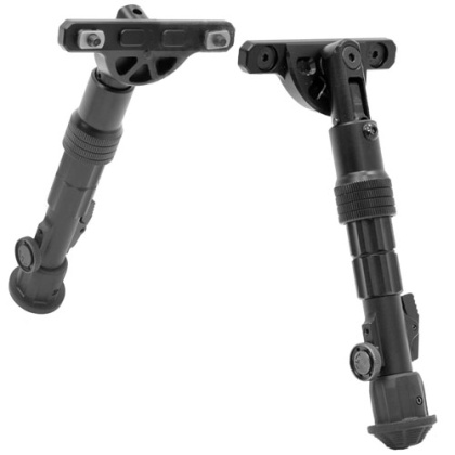 UTG BIPOD RECON FLEX M-LOK MATTE BLK CENTER H 5.7"-8"
