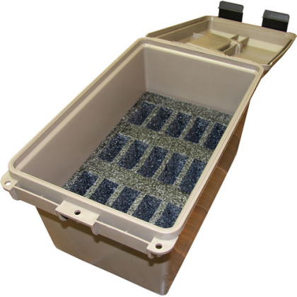 MTM TACTICAL MAGAZINE CAN DARK EARTH HOLDS 15 AR-15 MAGS
