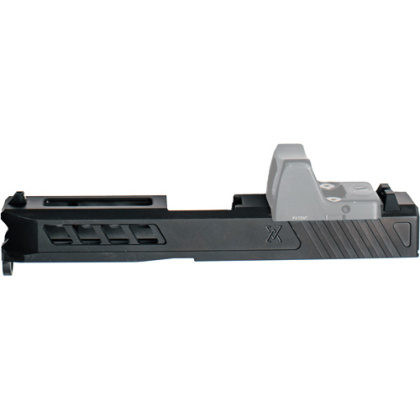 TRUE PRECISION FOR GLOCK 19 SLIDE W/RMS CUT&PLATE BLK DLC