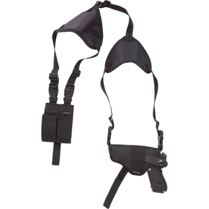 BULLDOG DELUXE HZTL-SHOULDER HOLSTER RH/LH 3.5-5" BBL BLK!!