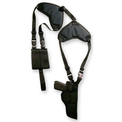 BULLDOG DELUXE VERT-SHOULDER HOLSTER RH/LH 3.5-5" BBL BLK<<