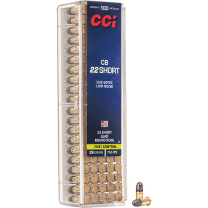 CCI CB 22 SHORT 29GR LEAD-RN 710FPS 100RD 50BX/CS