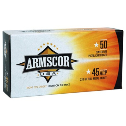 ARMSCOR 45 ACP 230GR FMJ 50RD 20BX/CS MADE IN USA