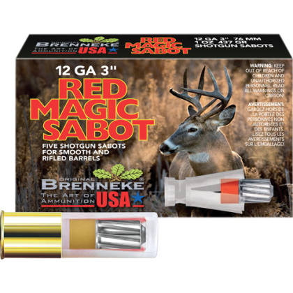BRENNEKE USA RED MAGIC 12GA 3" 1OZ SABOT 5RD  50BX/CS