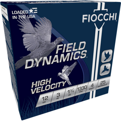 FIOCCHI 12GA 3" 1-3/4OZ #4 1330FPS 25RD 10BX/CS