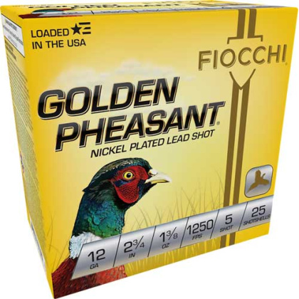 FIOCCHI GOLDEN PHEASANT 12GA 2.75" 1-3/8OZ #5 25RD 10BX/CS