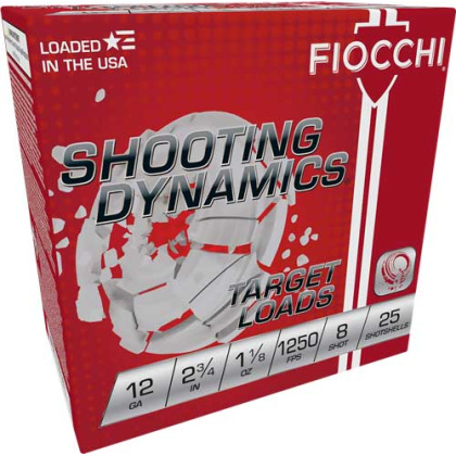 FIOCCHI 12GA 2.75" 1-1/8OZ #8 1250FPS 250RD CASE LOT