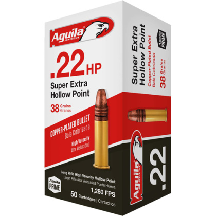 AGUILA HIGH-VEL 22LR 38GR HP 2000RD CASE LOT