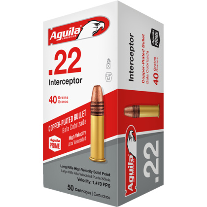 AGUILA INTERCEPTOR 22LR 40GR LEAD-RN 1000RD CASE LOT