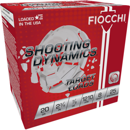 FIOCCHI 20GA 2.75" 7/8OZ #8 1210FPS 250RD CASE LOT