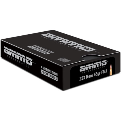 AMMO INC 223 REM 55GR FMJ 20RD 25BX/CS <