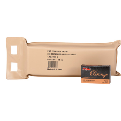 PMC 223 REM 55GR FMJ-BT 200RD BATTLE PACK  5BP/CS