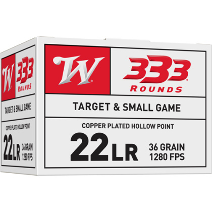 WINCHESTER 22LR 36GR PLATED HP 1280FPS 333RD 10BX/CS