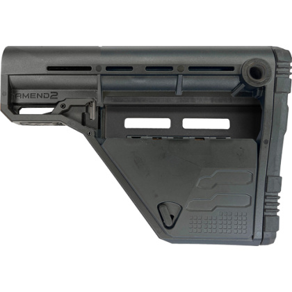 AMEND2 AMS MODULAR MIL-SPEC STOCK CARBINE BLK LOW STRG MD!