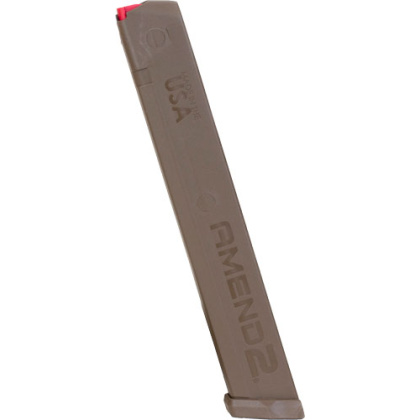 AMEND2 MAGAZINE FOR GLOCK DBL STCK 9MM 34 RD POLYMER FDE