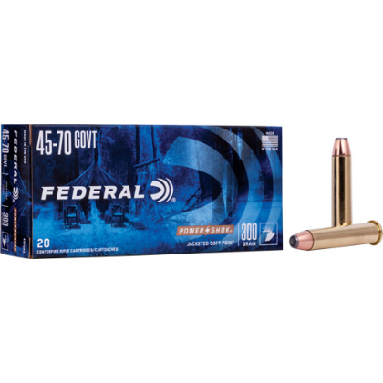FEDERAL POWER-SHOK 45-70 GOV 300GR JHP 20RD 10BX/CS