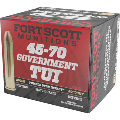 FORT SCOTT 45-70 GOV 300GR TUI SOLID COPPER 20RD 10BX/CS