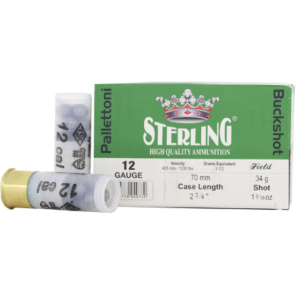 STERLING BIG GAME 12GA 2.75" 00 BUCK 9 PELLETS 10RD 20BX/CS