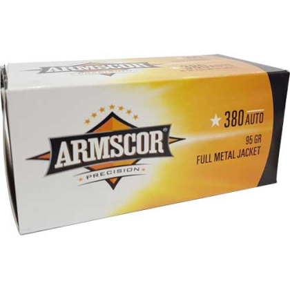 ARMSCOR 380 ACP 95GR FMJ 100RD 12BX/CS
