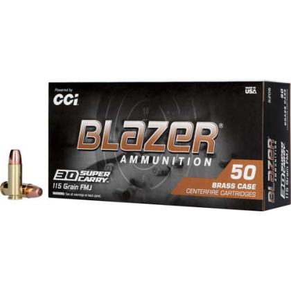 CCI BLAZER BRASS 30 SUPER CARRY 115GR 50RD 20BX/CS