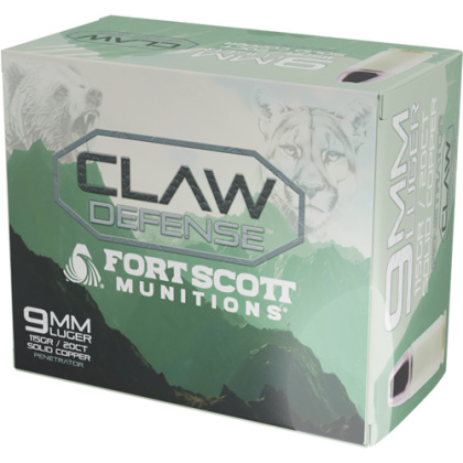 FORT SCOTT 9MM LUGER 115GR CLAW DEFENSE FN 20RD 25BX/CS
