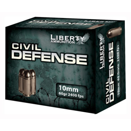 LIBERTY CIVIL DEFENSE 10MM 60GR HP 20RD 10BX/CS