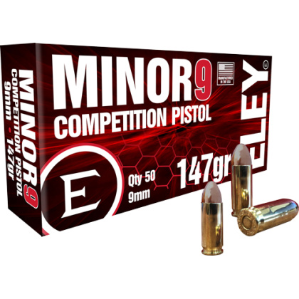 ELEY MINOR 9 COMPETITION 9MM 147GR FMJ 50RD 20BX/CS
