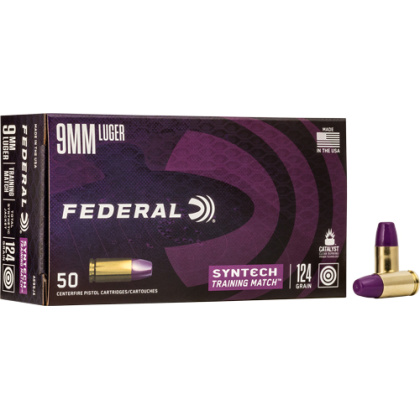 FEDERAL AE 9MM LUGER 124GR TSJ TRAINING MATCH 50RD 10BX/CS
