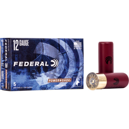FEDERAL POWER SHOK 12GA 2.75" 1OZ SABOT 5RD 50BX/CS