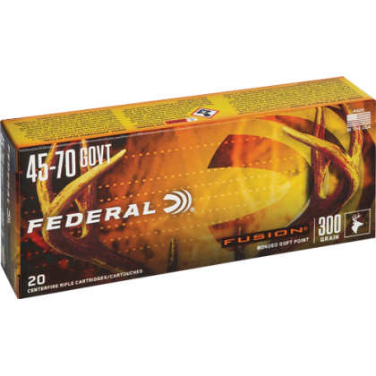 FEDERAL FUSION 45-70 GOV 300GR FUSION 20RD 10BX/CS
