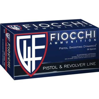 FIOCCHI 38 SPECIAL 148GR JHP 50RD 20BX/CS