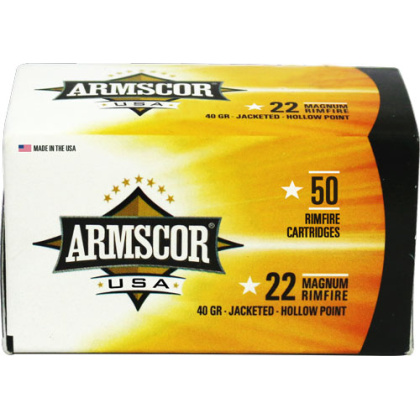 ARMSCOR 22WMR 40GR JHP 1875FPS 50RD 40BX/CS