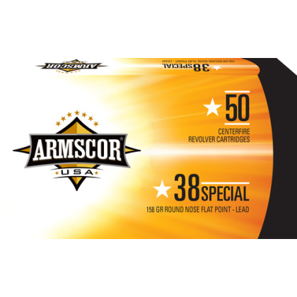 ARMSCOR 38 SPECIAL 158GR LEAD-RNFP 50RD 20BX/CS