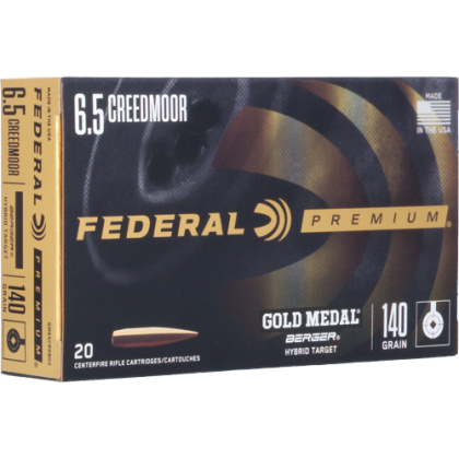 FEDERAL GOLD MEDAL 6.5 CM 140GR BERGER VLD 20RD 10BX/CS