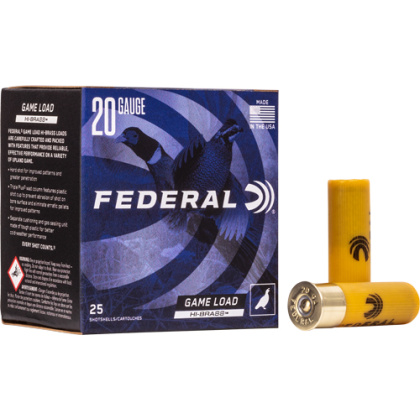 FEDERAL GAME LOAD 20GA 2.75" 1OZ #7.5 25RD 10BX/CS