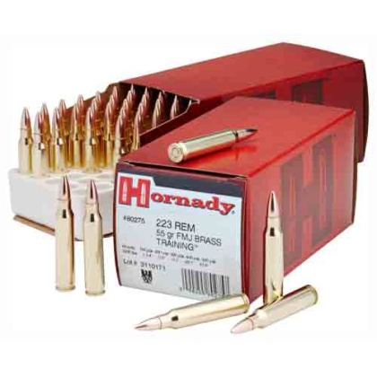 HORNADY 223 REM 55GR FMJ 50RD 10BX/CS