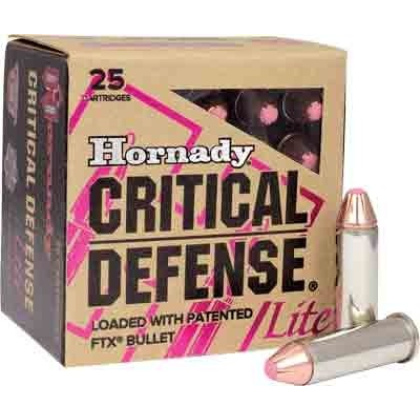 HORNADY CRITICAL DEFENSE LITE 38 SPECIAL 90GR FTX 25RD 10B/C