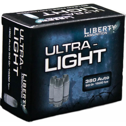 LIBERTY ULTRA LIGHT 380 ACP 50GR COPPER HP 20RD 10BX/CS
