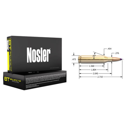 NOSLER 243 WIN 90GR BALLISTIC TIP 20RD 10BX/CS