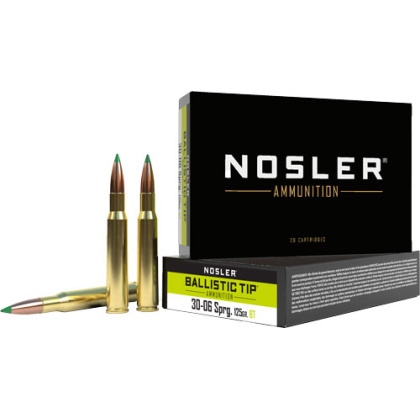 NOSLER BT 30-06 125GR BALLISTIC TIP 20RD 10BX/CS