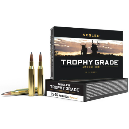 NOSLER TROPHY 25-06 REM 100GR PARTITION TIP 20RD 10BX/CS !